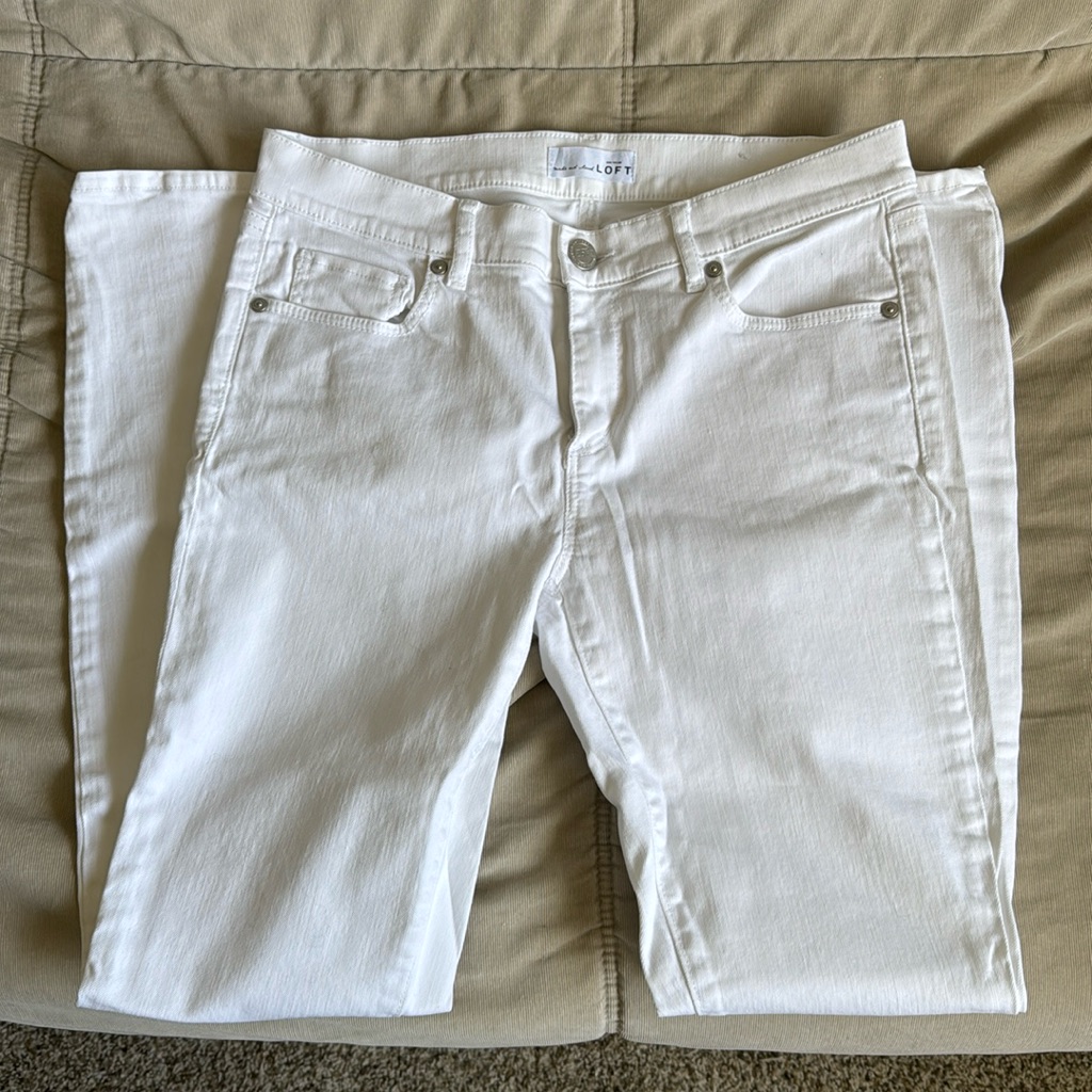 Loft White Jeans